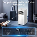 4 in 1 Mobiles Klimagerät, 7000 BTU Mobile Klimaanlage Mit Kühlung, Luftzirkulation, Entfeuchtung, Portable Air Conditioner Mit Fernbedienung, Abluftschlauch, Sleep-Modus, 2,1 Kw Für Räume Bis 20 M²