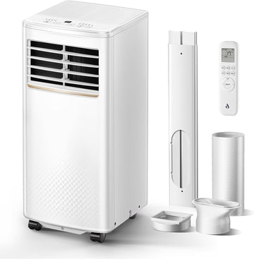 4 in 1 Mobiles Klimagerät, 7000 BTU Mobile Klimaanlage Mit Kühlung, Luftzirkulation, Entfeuchtung, Portable Air Conditioner Mit Fernbedienung, Abluftschlauch, Sleep-Modus, 2,1 Kw Für Räume Bis 20 M²
