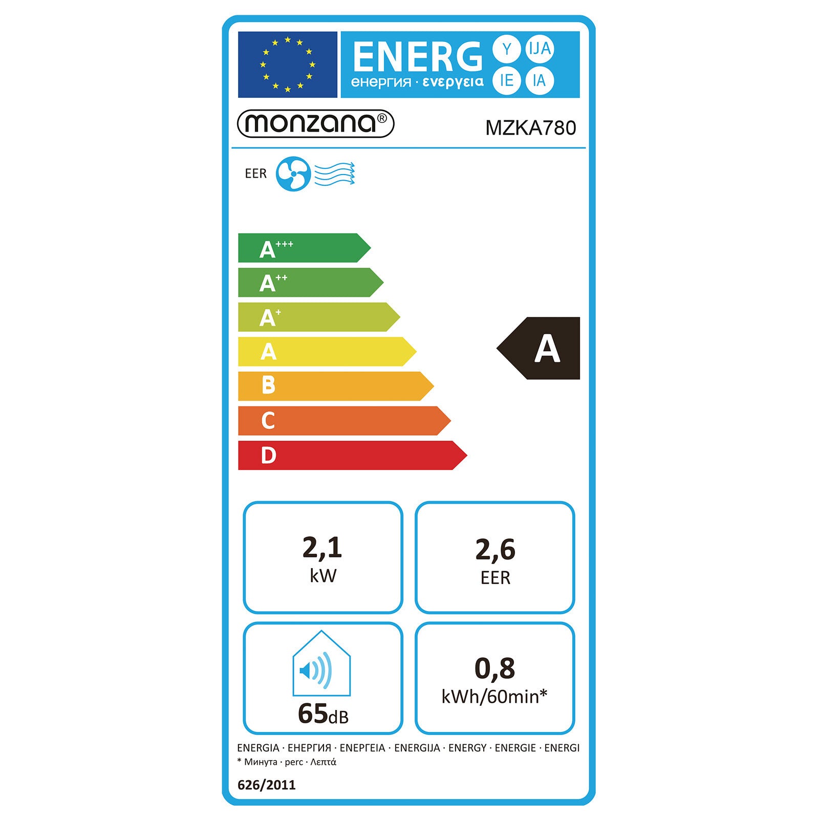 MONZANA® Lokale Klimaanlage Mobiles Klimagerät 3In1 7000 BTU Luftentfeuchte