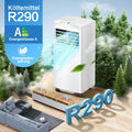 4 in 1 Mobiles Klimagerät, 7000 BTU Mobile Klimaanlage Mit Kühlung, Luftzirkulation, Entfeuchtung, Portable Air Conditioner Mit Fernbedienung, Abluftschlauch, Sleep-Modus, 2,1 Kw Für Räume Bis 20 M²